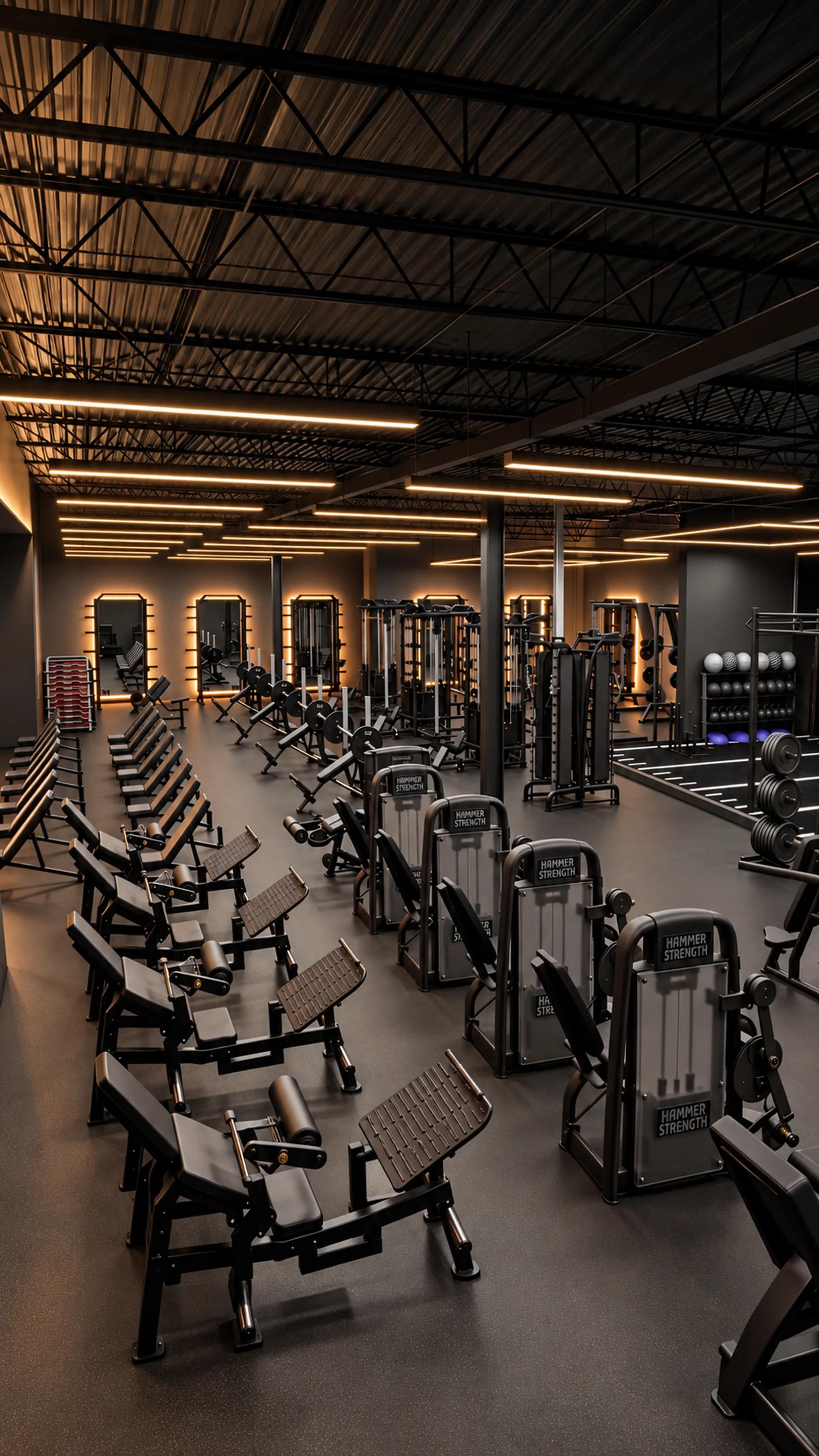 Third Place Fitness Club strength training floor in Powell, Ohio