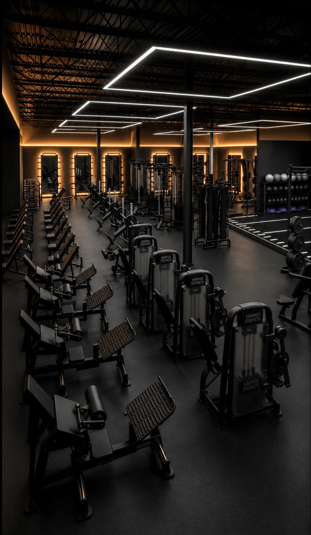 Third Place Fitness Club premium weights floor and cardio zone in Powell, Ohio